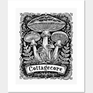 Cottagecore Mushrooms Posters and Art